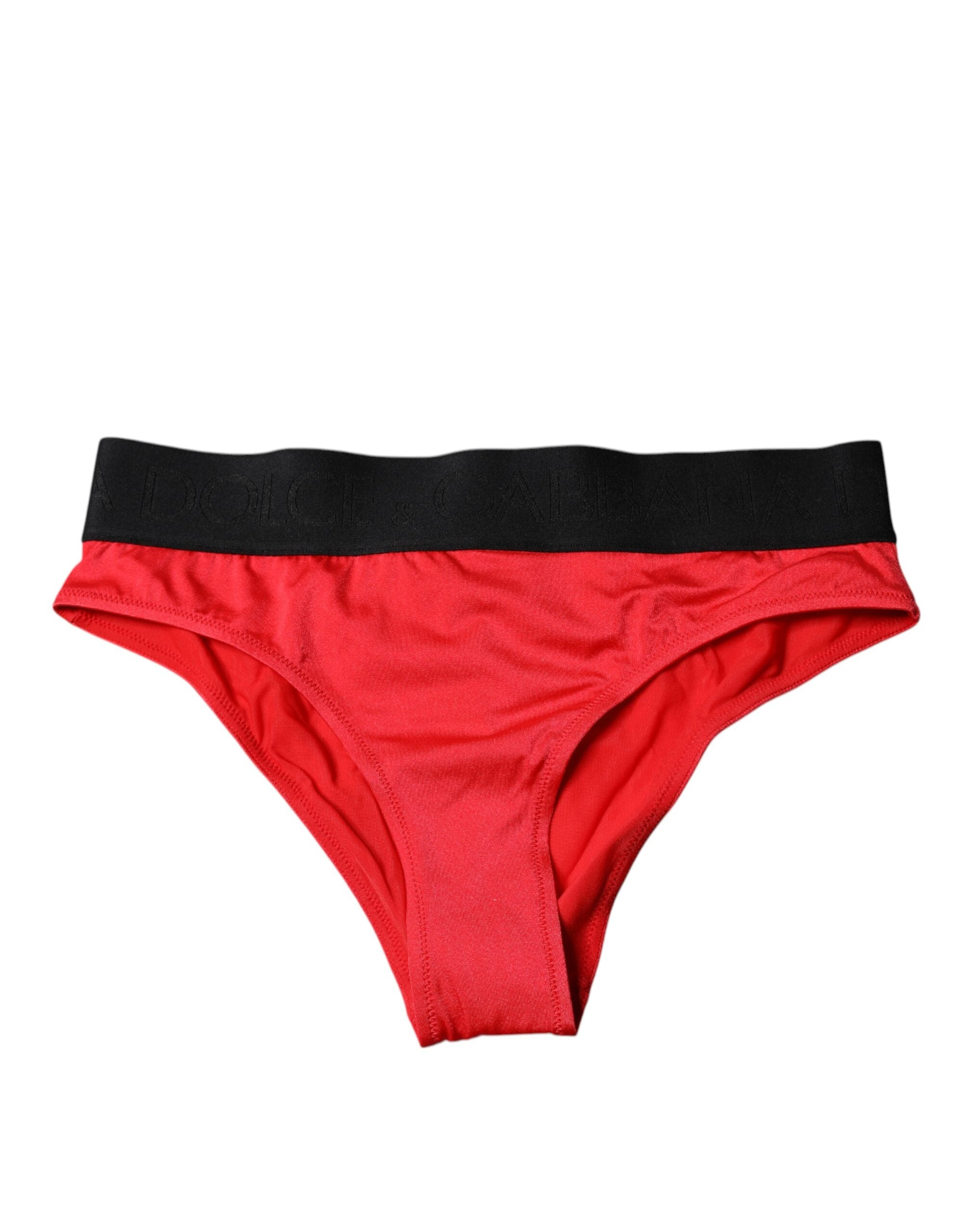 Nylon Stretch Panty — Red
