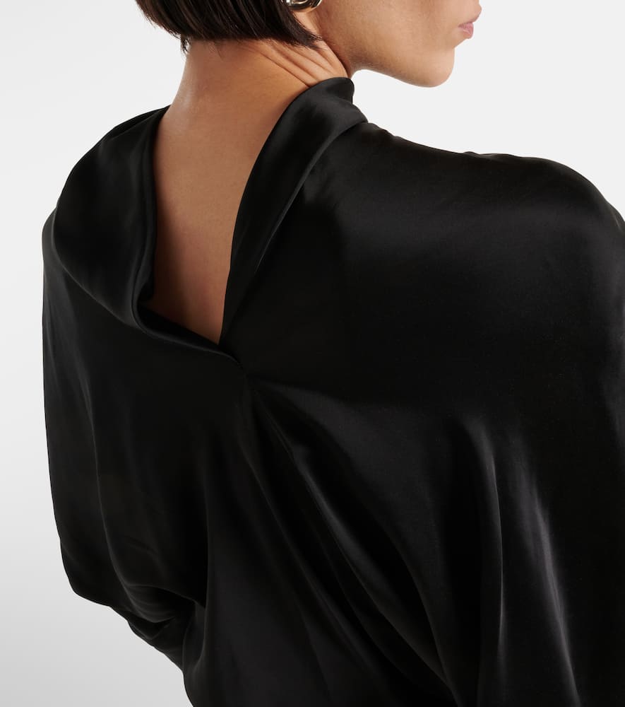 Cylinder draped jersey top