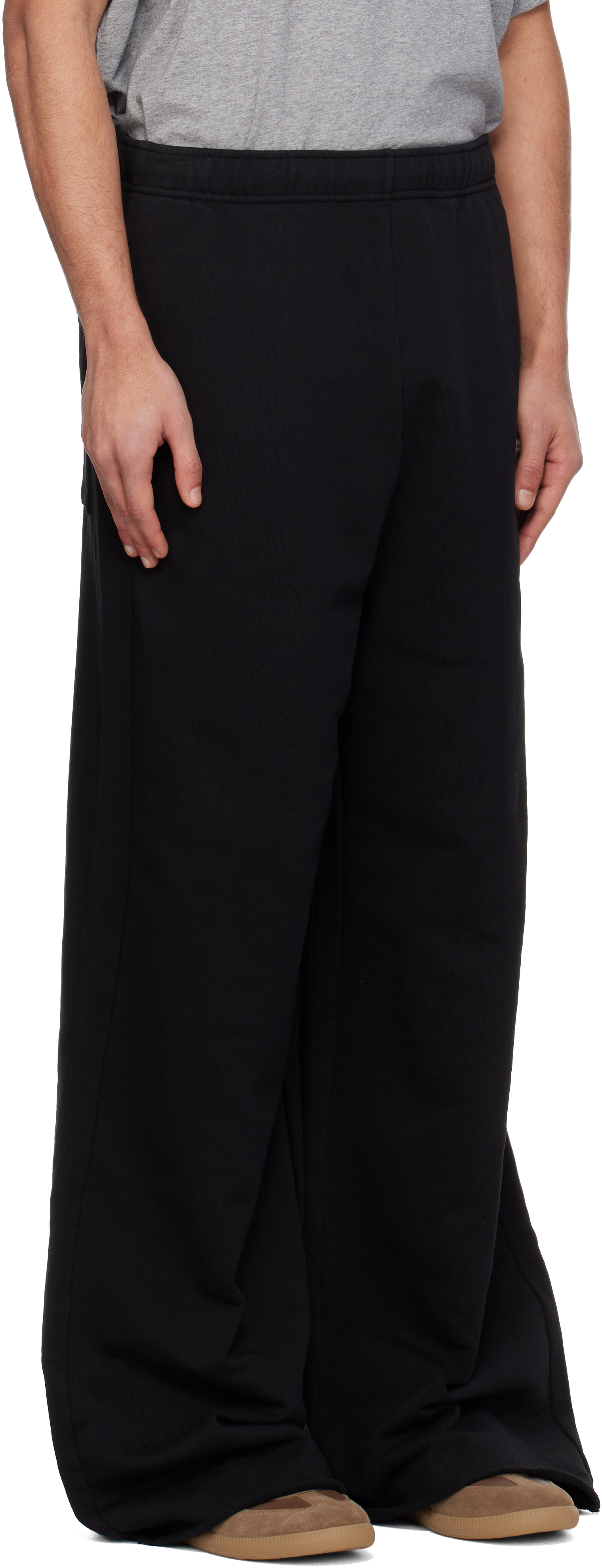 Black Embroidered Logo Sweatpants
