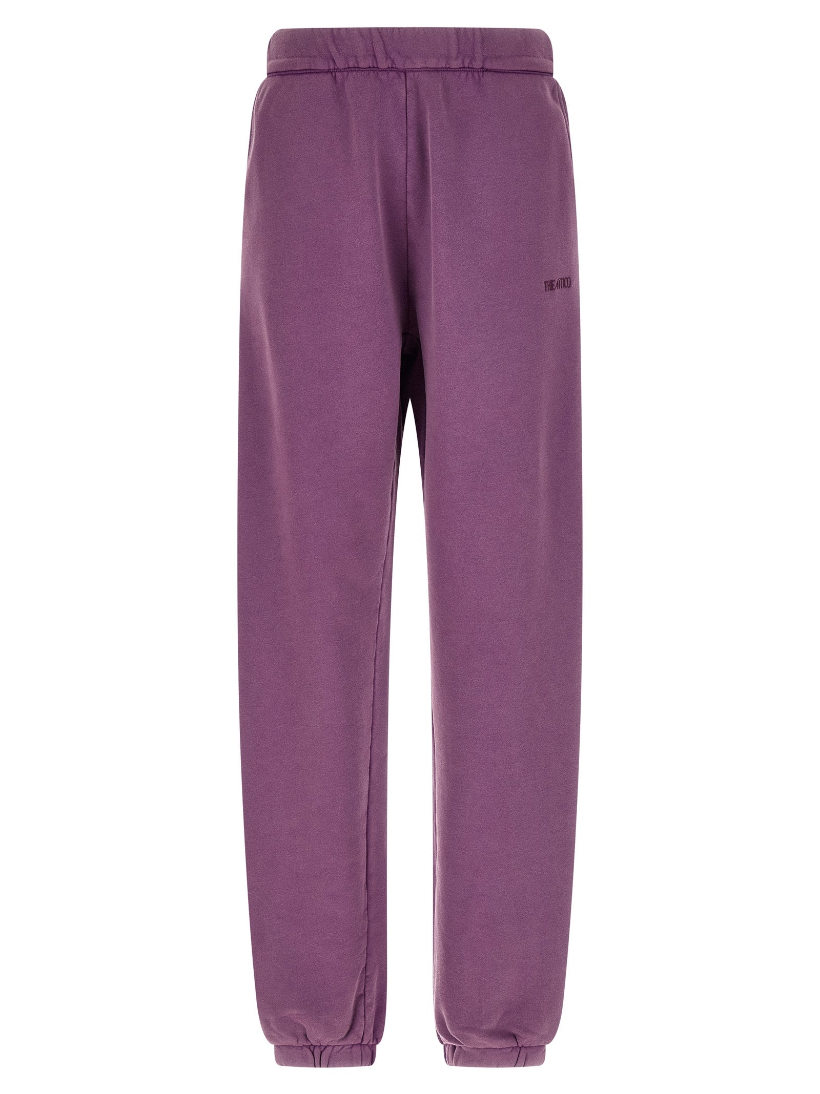 Cotton Fleece Joggers — Purple