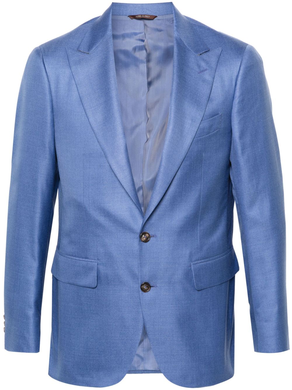 Twill mélange blazer - Blue