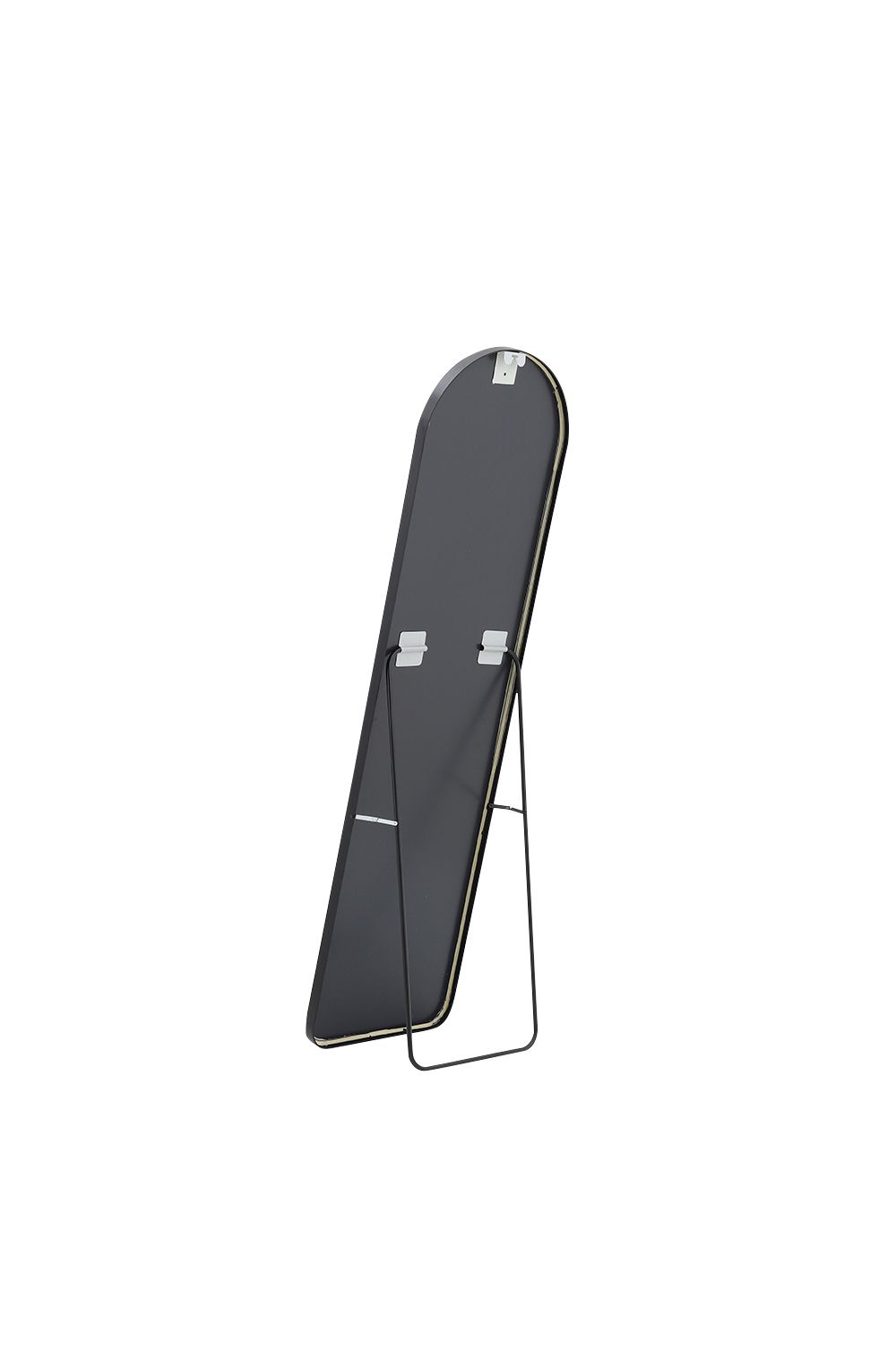 Living And Home 40X150Cm Black Arched Metal Full Length Mirror With Floor Stand & Wall Mount