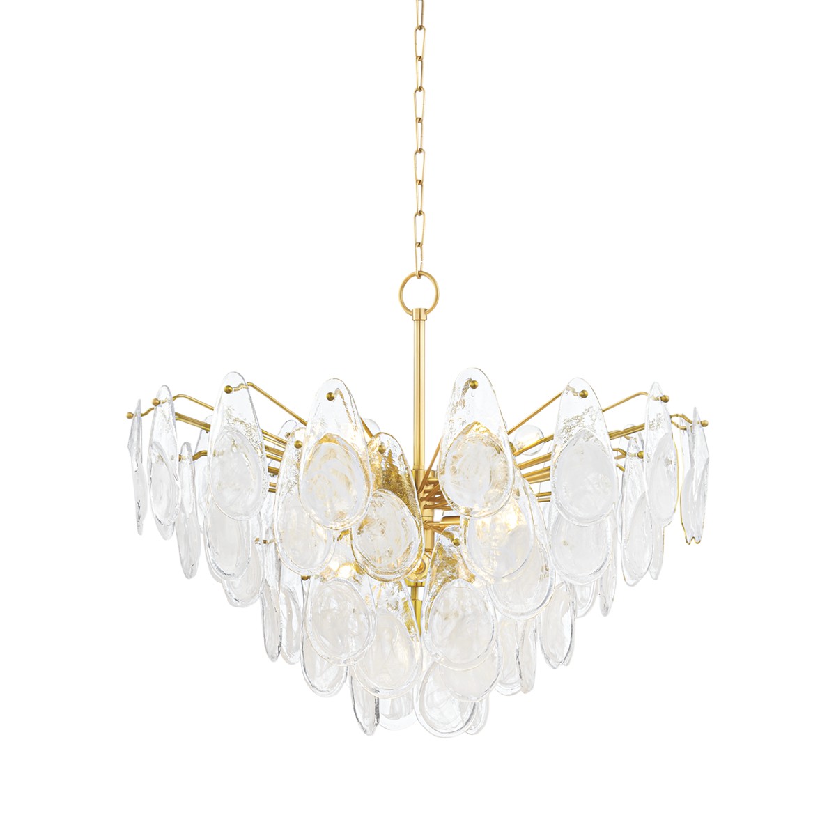 Aged Brass Chandelier from the Darcia Collection