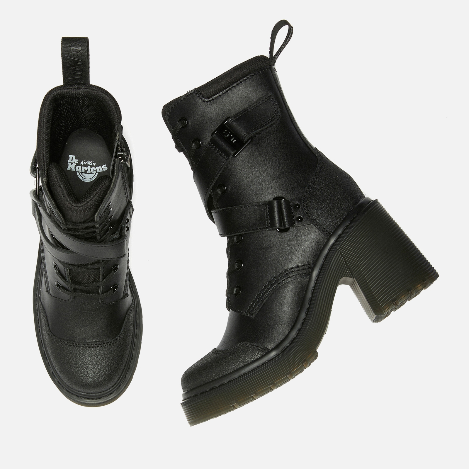 Dr. Martens Women's Chesney Tech 8-Eye Heeled Leather Boots - UK 3