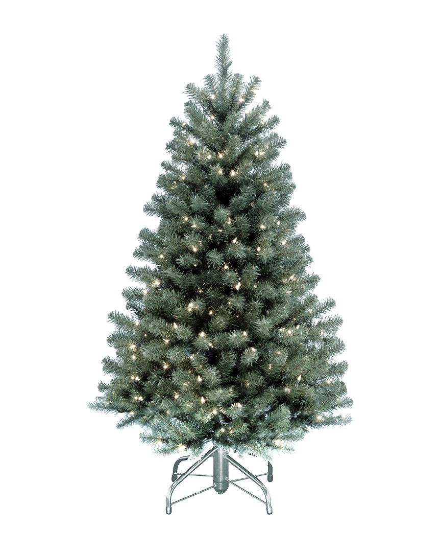 4.5In North Valley Blue Spruce Tree With 300 Clear Lights
