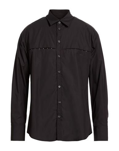 Man Shirt Black Size 36 Cotton