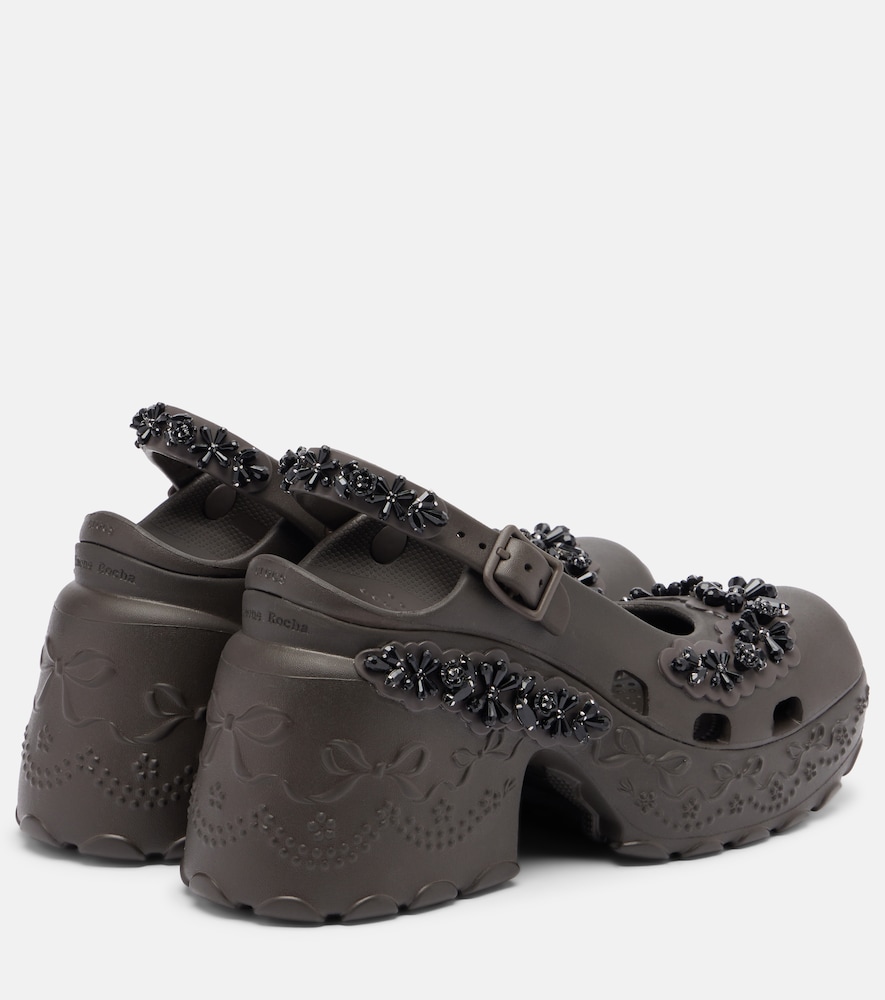 X Crocs embellished slingback pumps