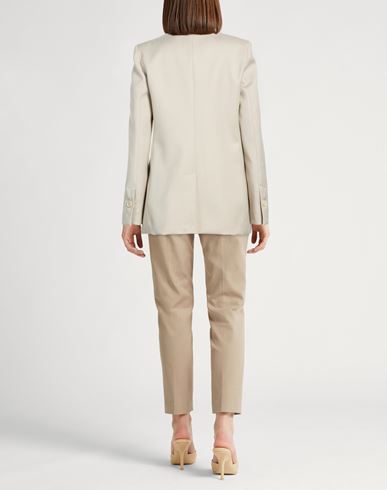 Woman Blazer Beige Size 6 Virgin Wool, Polyester, Viscose, Elastane