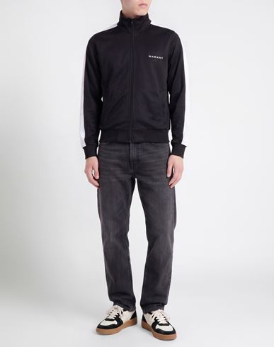 Man Sweatshirt Black Size XS Polyester, Cotton