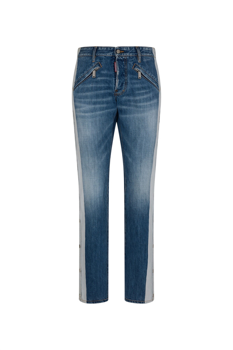 Navy Blue Mid Rise Jeans