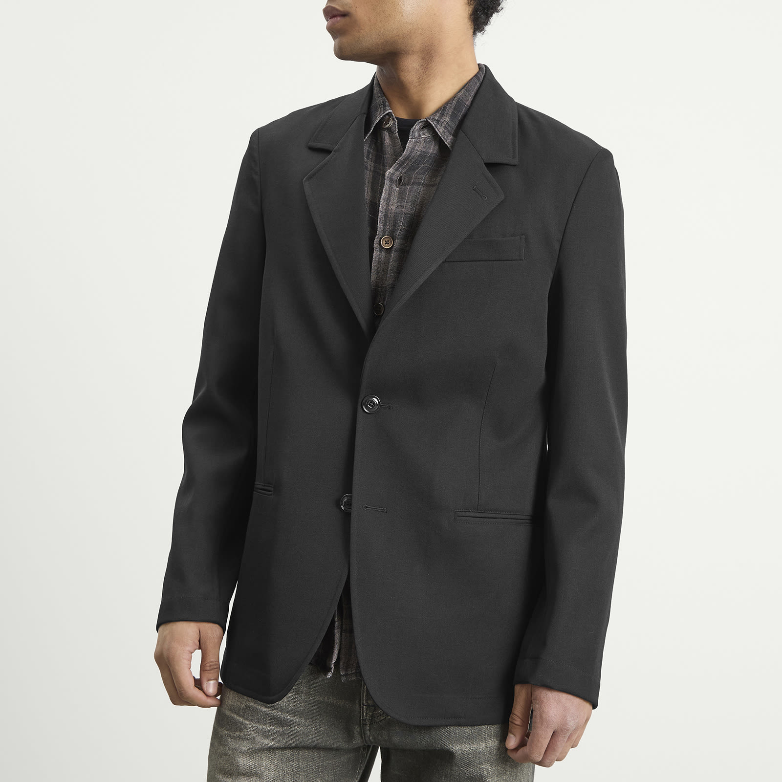 Men's Unconstructed Ceremony Blazer in Black
