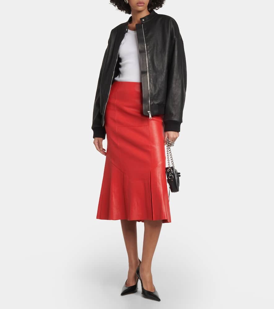 Pharrell leather bomber jacket