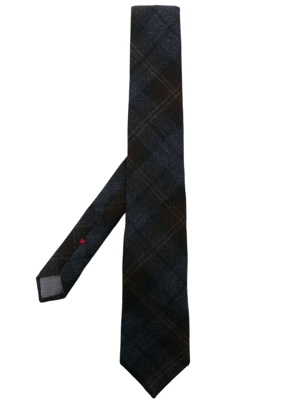 Check-pattern tie - Blue