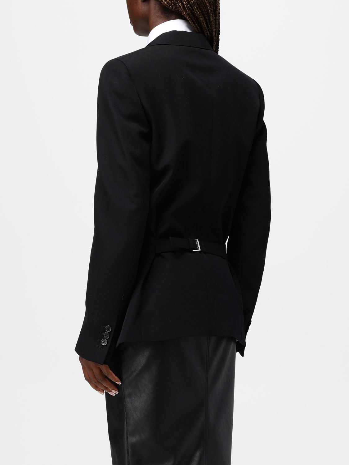 Single-breasted tailored blazer - Black
