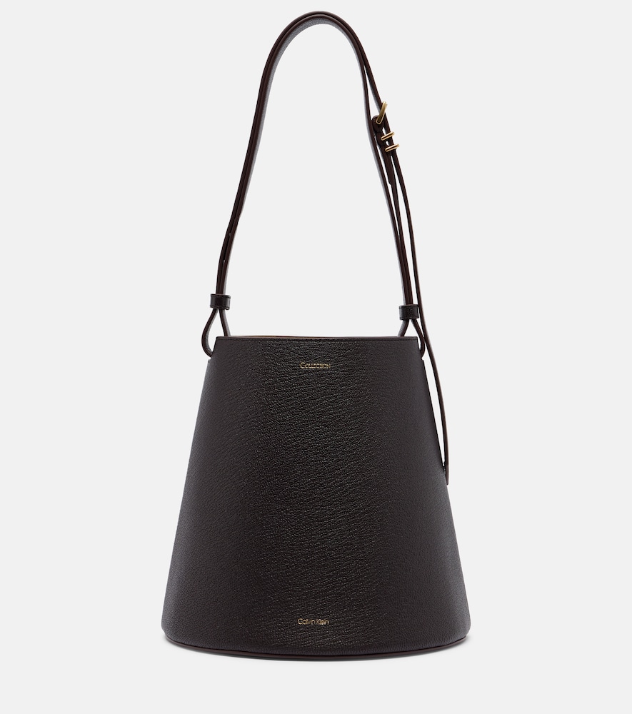 Orbita Small leather bucket bag