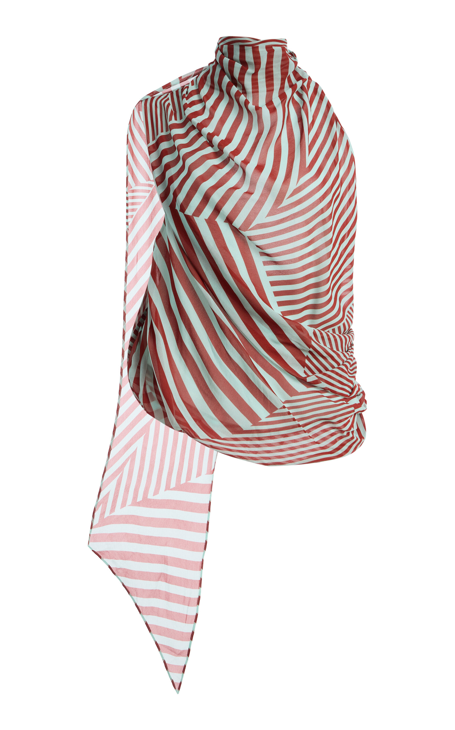 Exclusive La Isla Monorca Striped Chiffon Tie-Neck Top - Moda Operandi