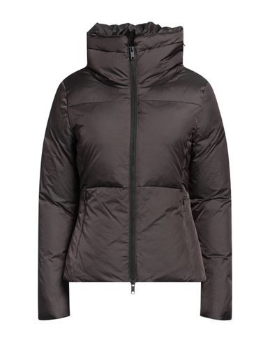 Woman Puffer Dark brown Size S Nylon