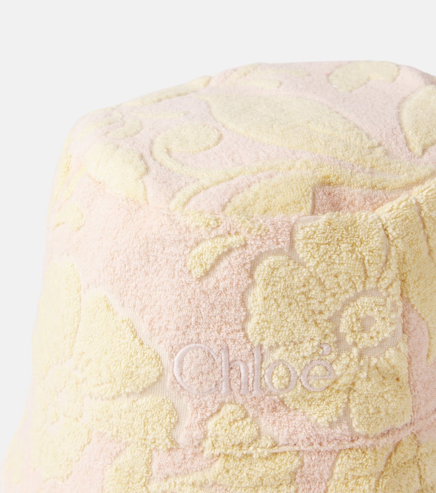 Chloé Kids Floral cotton-blend terry bucket hat