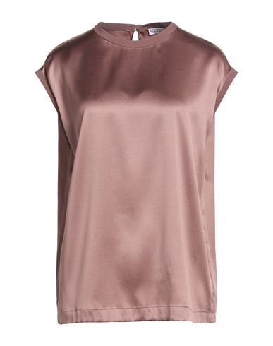 Woman Top Antique rose Size XL Silk, Elastane, Brass