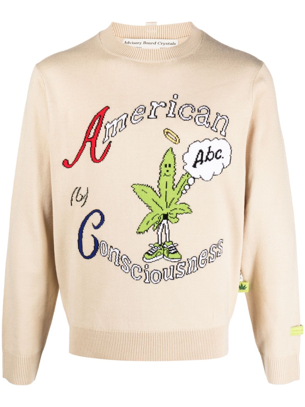 American Consciousness crew-neck jumper - Neutrals