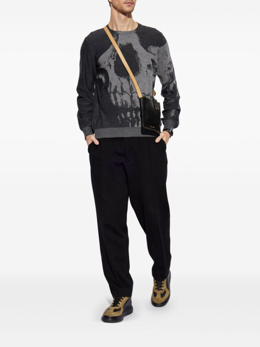 Dark Grey Skull Sweater