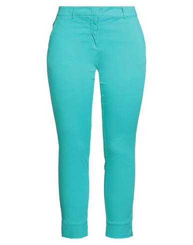 Rossopuro Woman Pants Emerald green Size 10 Cotton, Elastane