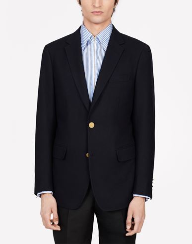 Man Blazer Midnight blue Size 36 Wool, Cashmere