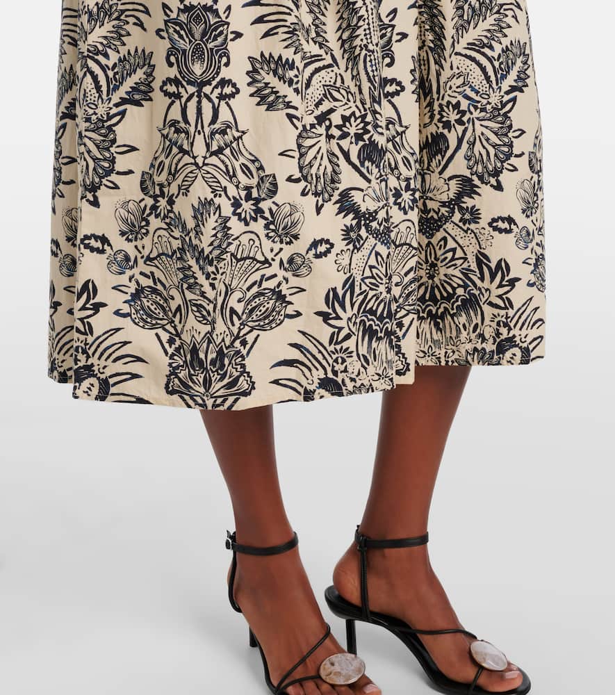 Harriet printed cotton poplin midi dress