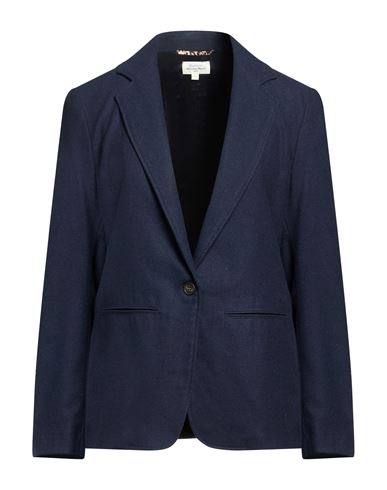 Woman Blazer Navy Size 1 Wool, Cotton, Polyester