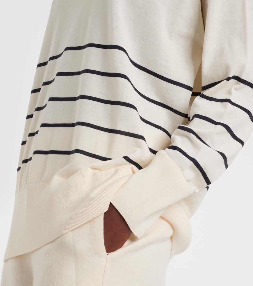 Levante striped cotton and silk sweater