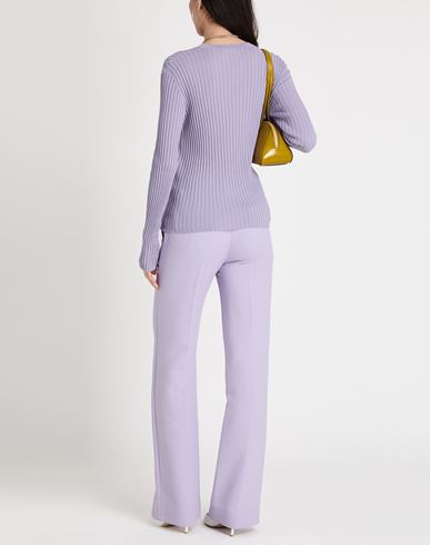 Woman Sweater Lilac Size L Cotton