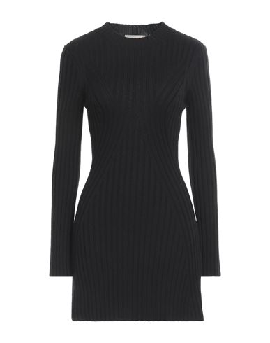 Woman Mini dress Black Size L Virgin Wool