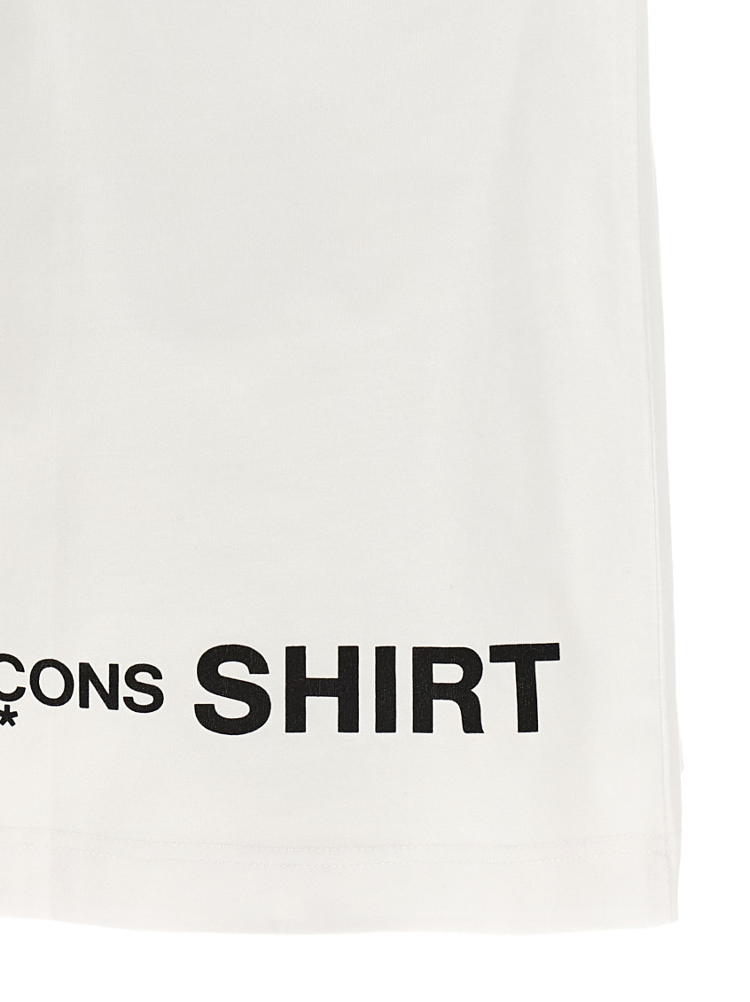 White Logo Print T-shirt