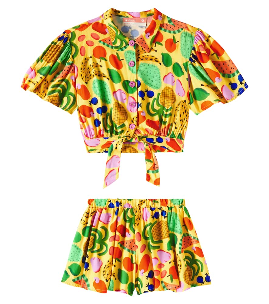 Fábula Printed top and shorts set