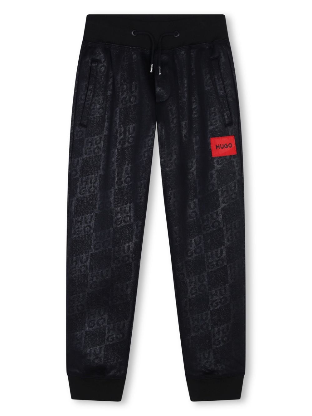 Monogram-pattern track pants - Black