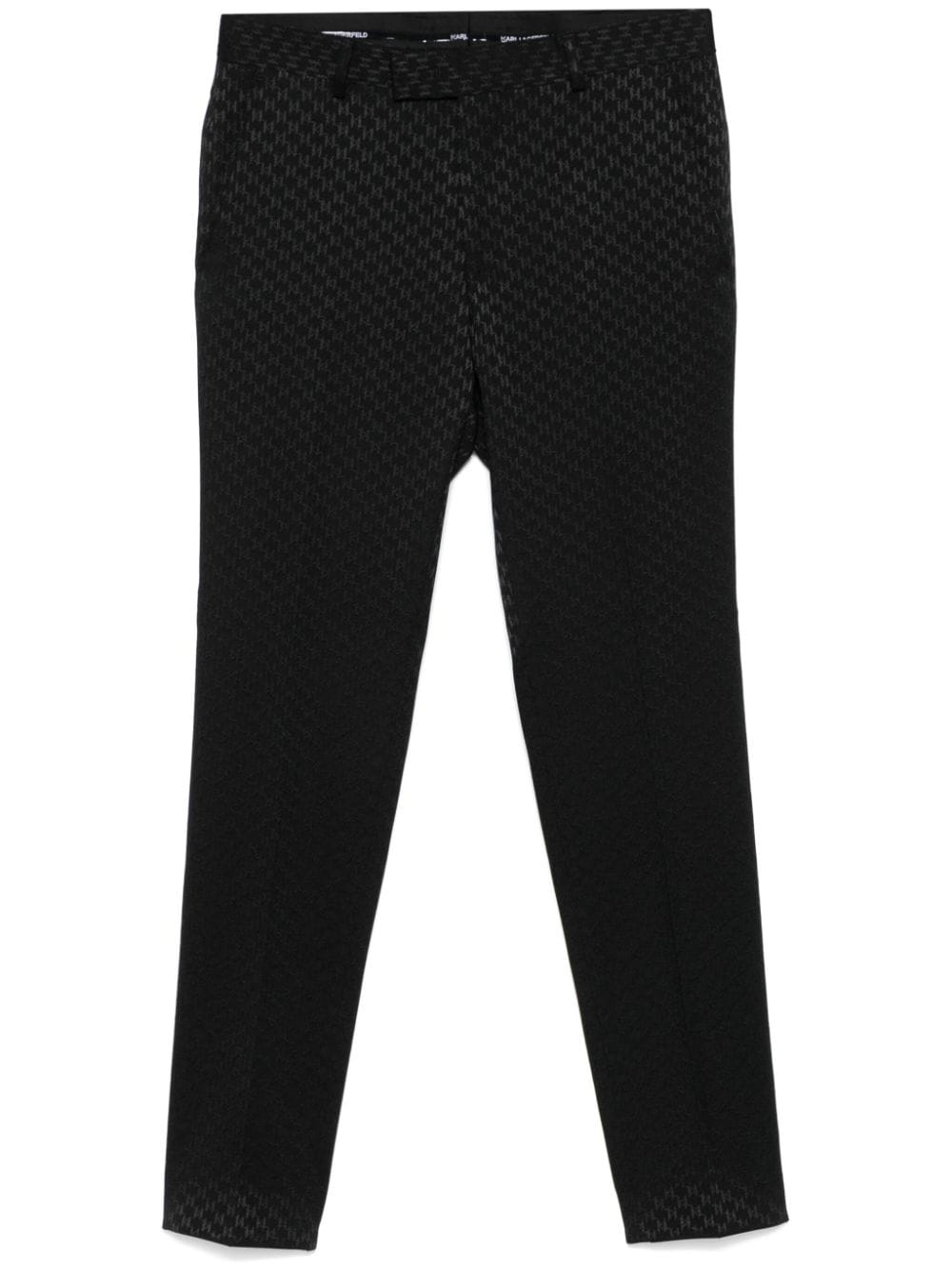 Jacquard-logo trousers - Black