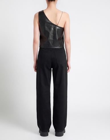 Woman Top Black Size 8 Polyurethane, Cotton