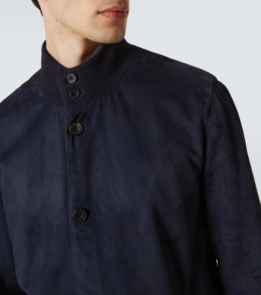Suede bomber jacket