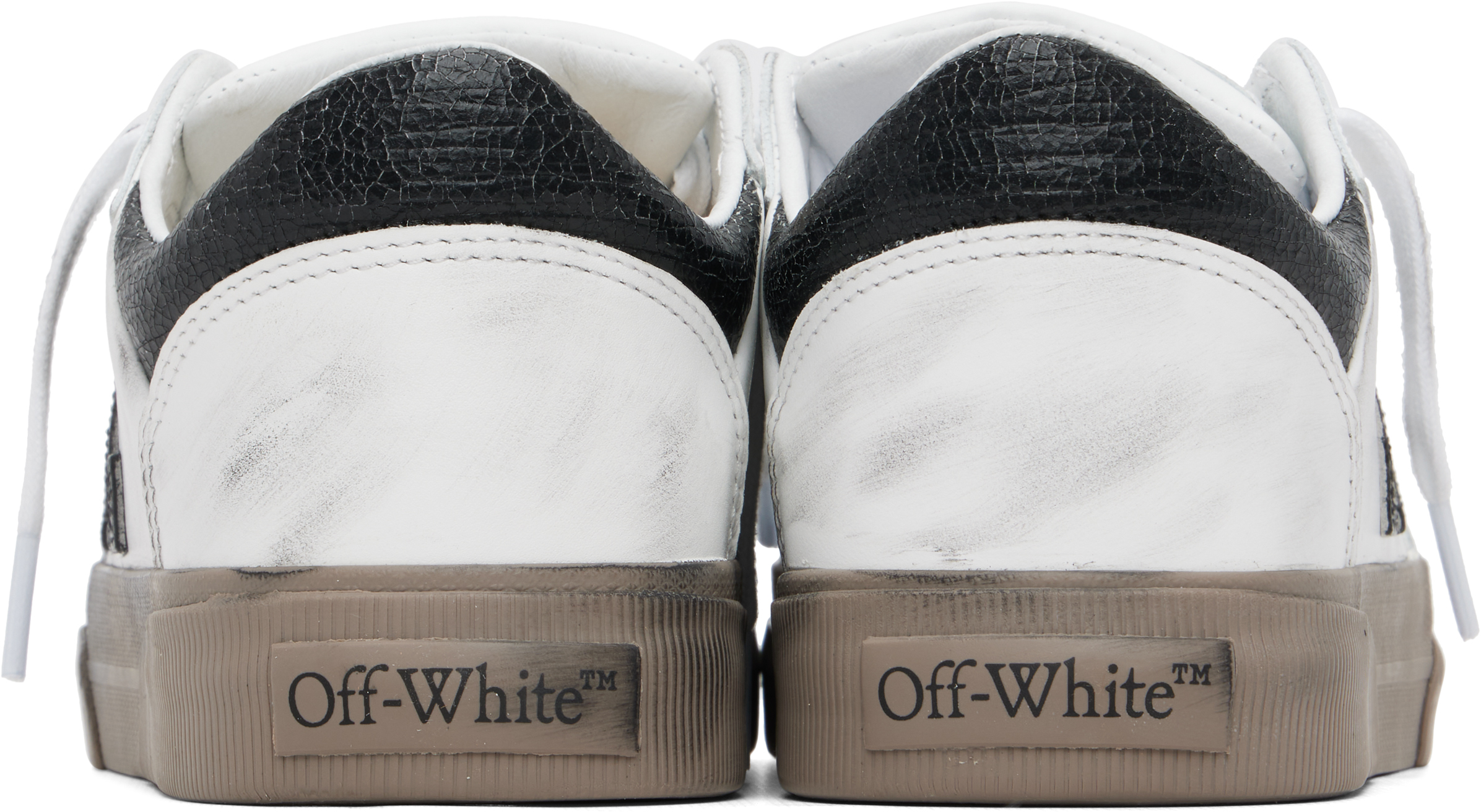 White Vulcanized Low Vintage Sneakers