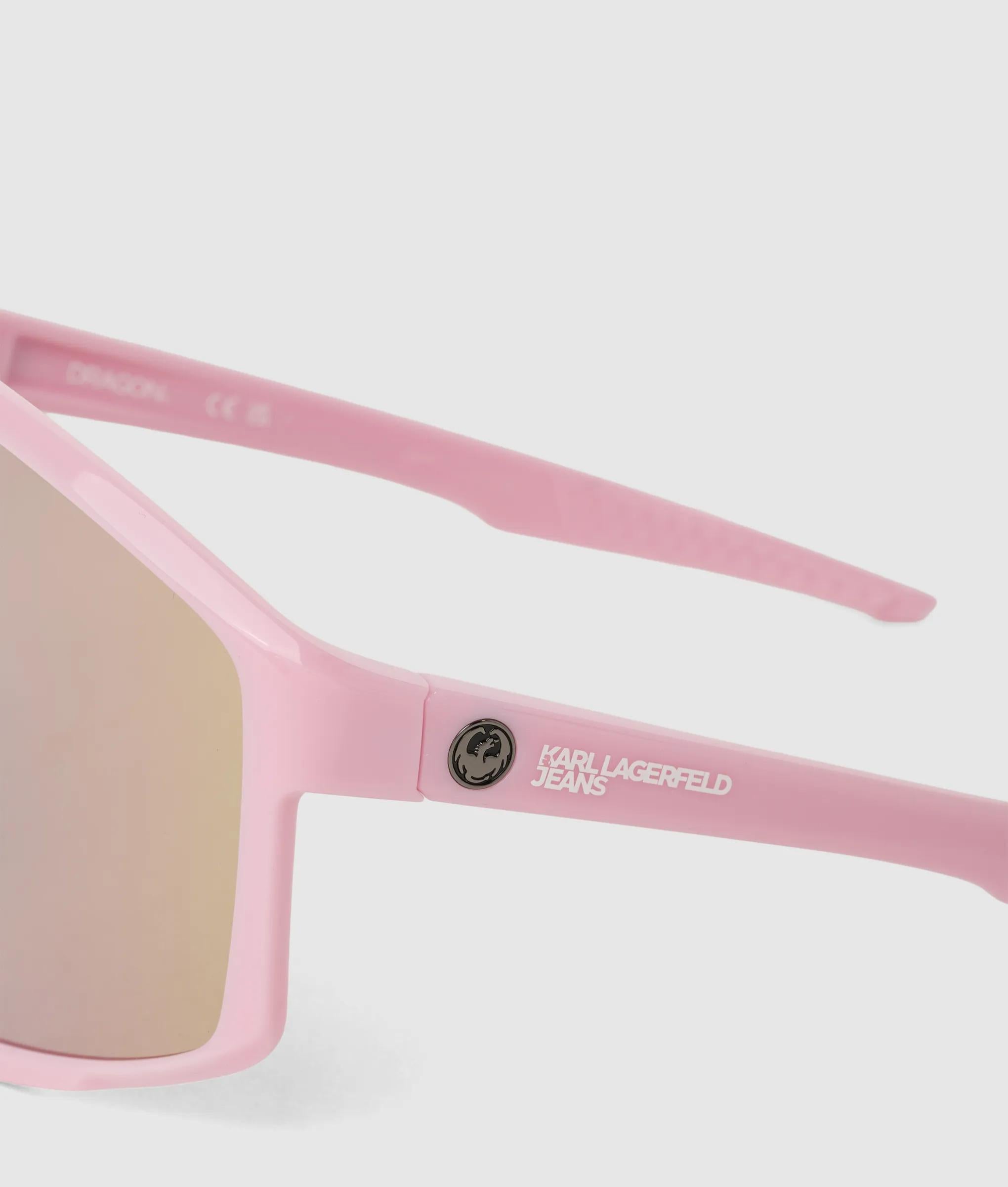 Karl Lagerfeld - Lunettes De Soleil Shield Klj X Dragon, Femme, Rose/or, : One