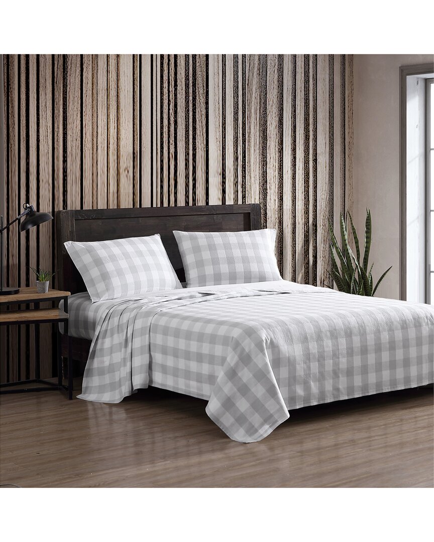 Lakehouse Plaid 100% Cotton Flannel Sheet Set