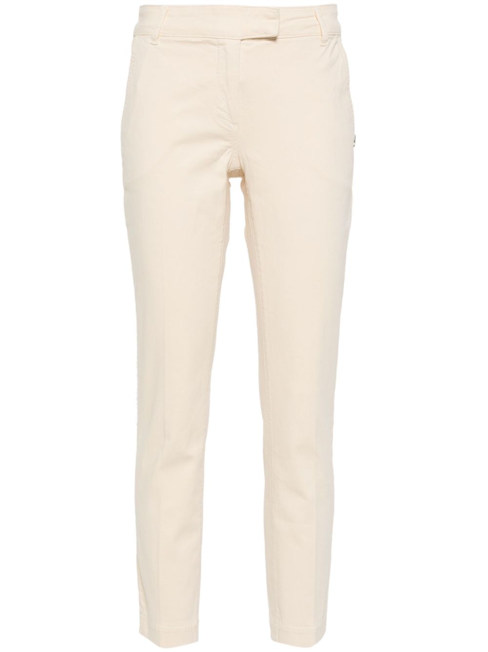 Logo-plaque cigarette trousers - Neutrals