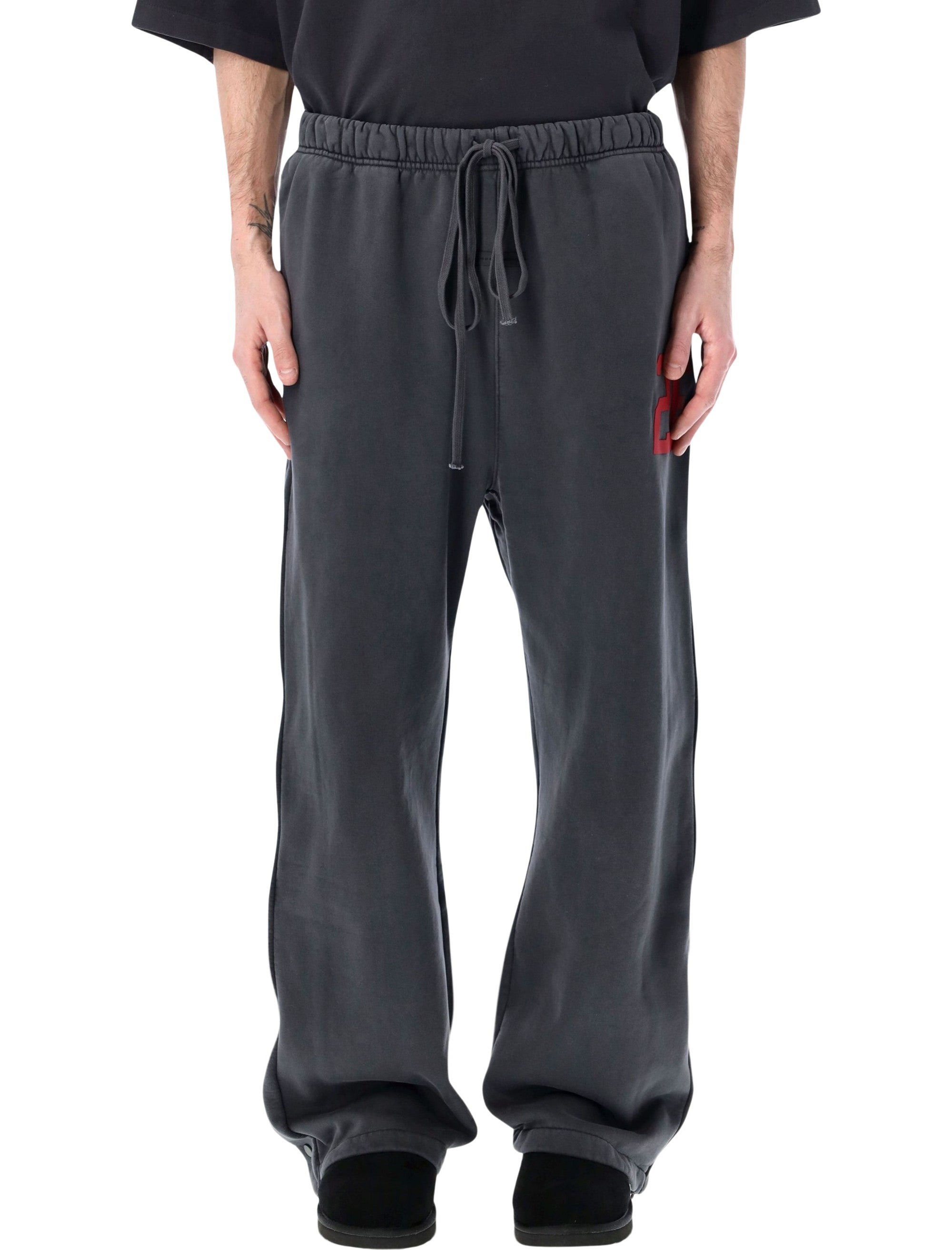 Lounge Pants with Wide Leg and Snap Detail - Size L