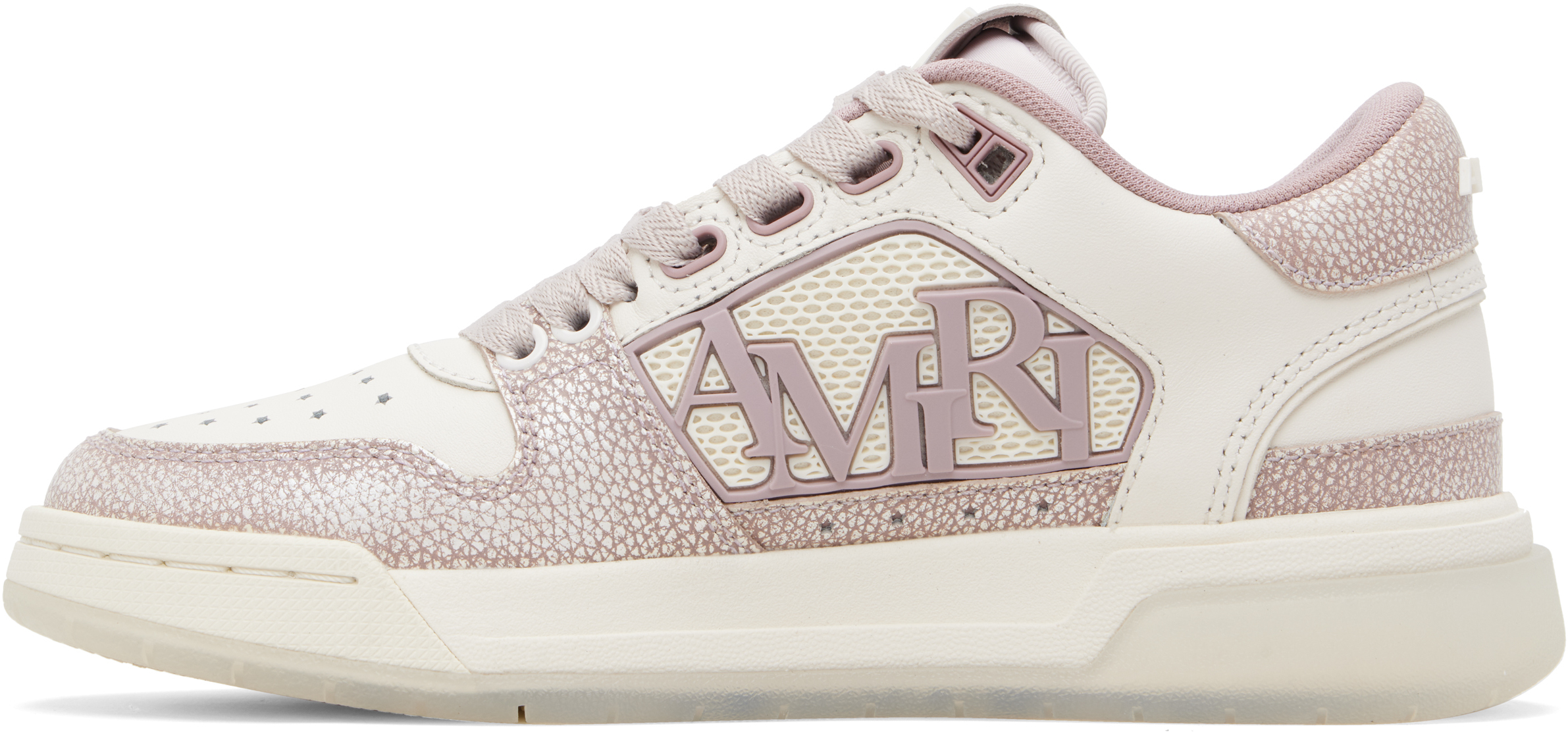 아미리 여성 Pink & Off-White Pebbled Classic Low Sneakers