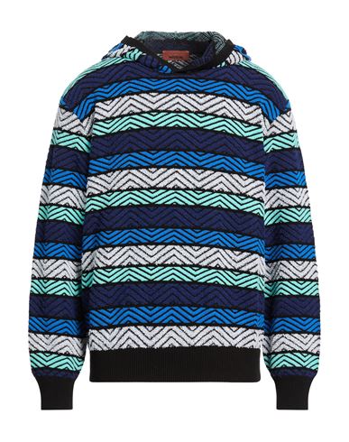 Man Sweater Blue Size 38 Cotton, Polyamide