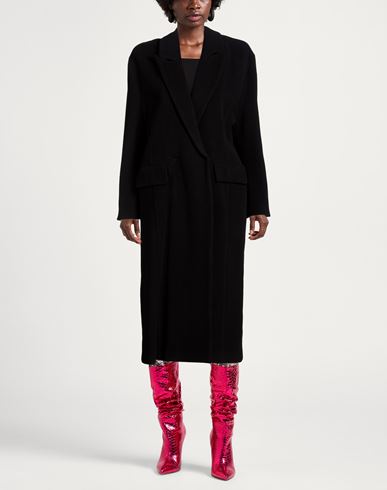 Woman Coat Black Size 6 Virgin Wool, Polyamide