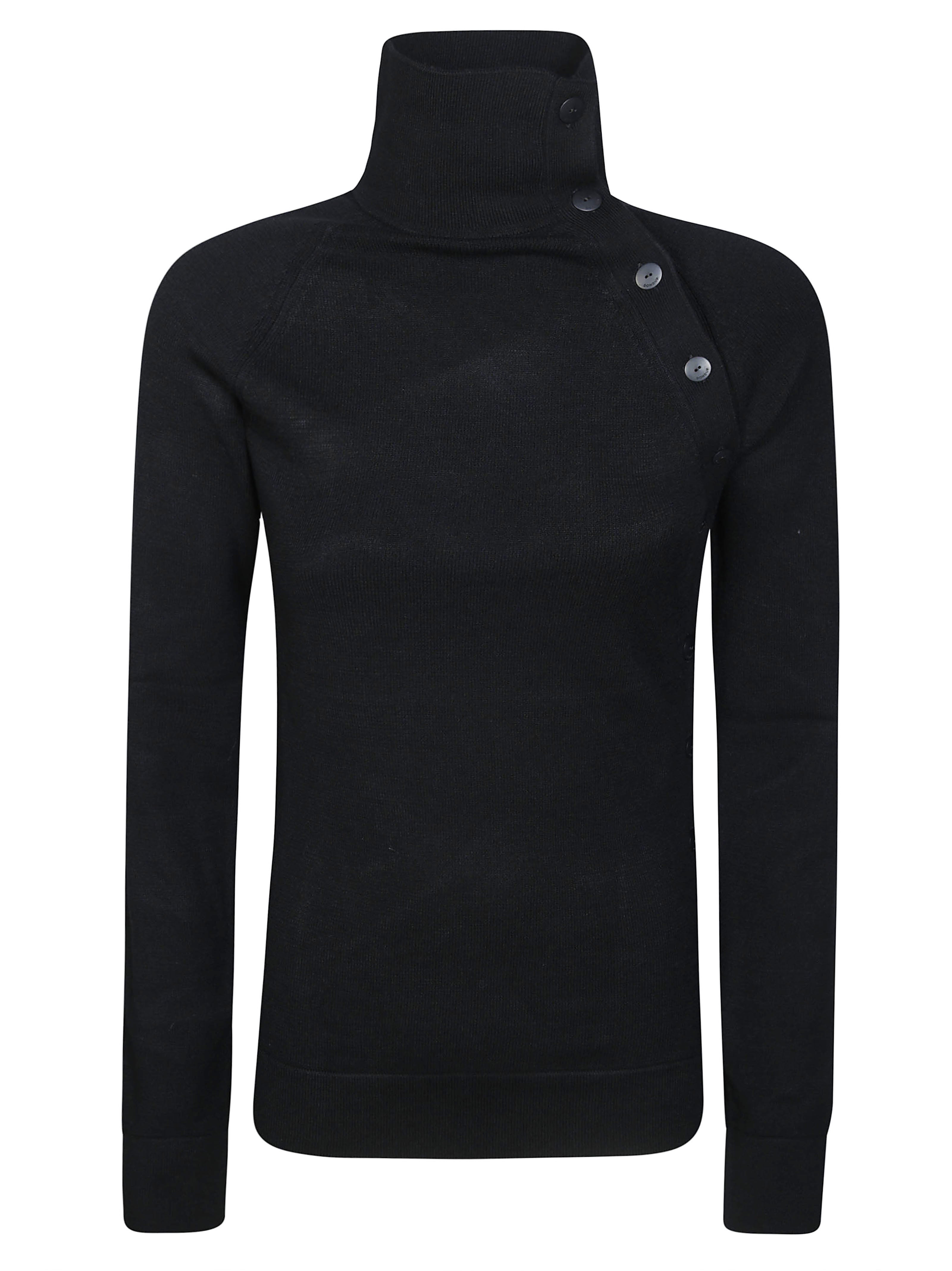 Women's Slim Fit Mock Neck Polo Sweater in Viscose