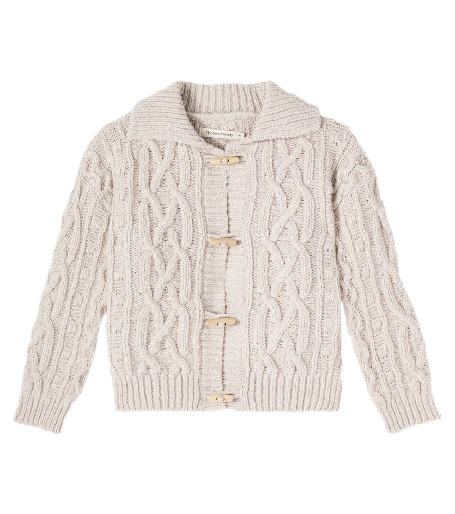 Maria cable-knit wool-blend cardigan