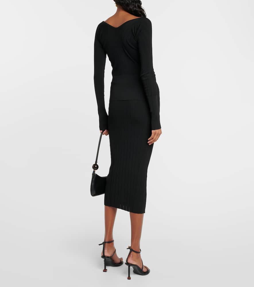 Le Haut Pralu logo ribbed-knit top