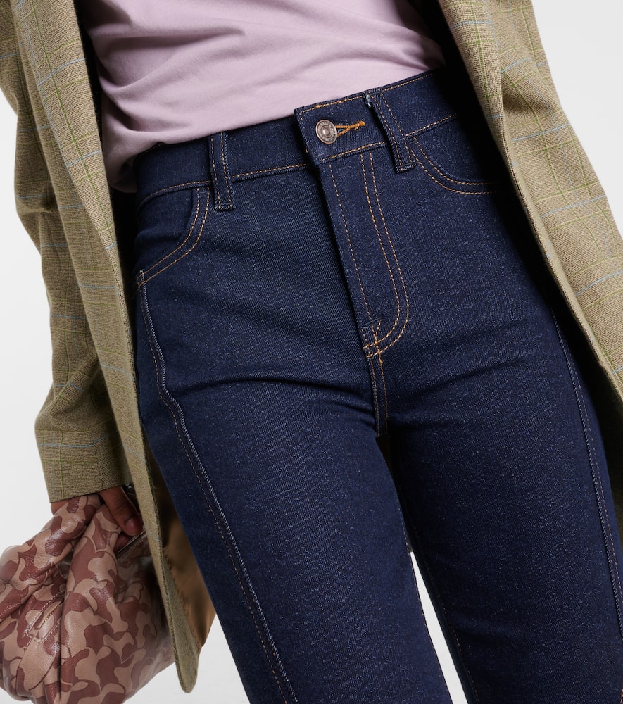 Seamed Megaflare high-rise flared jeans